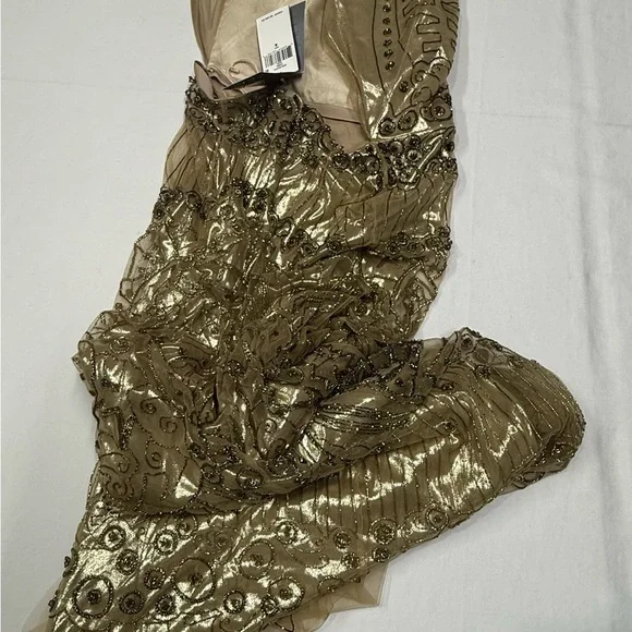 Ralph Lauren Purple Label Briony Embellished Tulle Evening Dress Made In Italy.